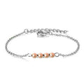 Bracelet Argenté Lignée de Pierres Minérales Marron – Collection Ô NATUREL