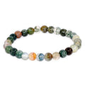 Bracelet Agate Indienne Pierre Naturelle 10 mm – Élastique Unisexe