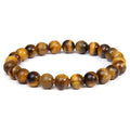Bracelet Œil de Tigre Pierre Naturelle 8 mm – Élastique Unisexe