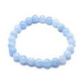 Bracelet Aigue Marine Pierre Naturelle 10 mm – Élastique Unisexe