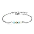 Bracelet Argenté Lignée de Pierres Minérales Gemme Double Teinte – Collection Ô NATUREL