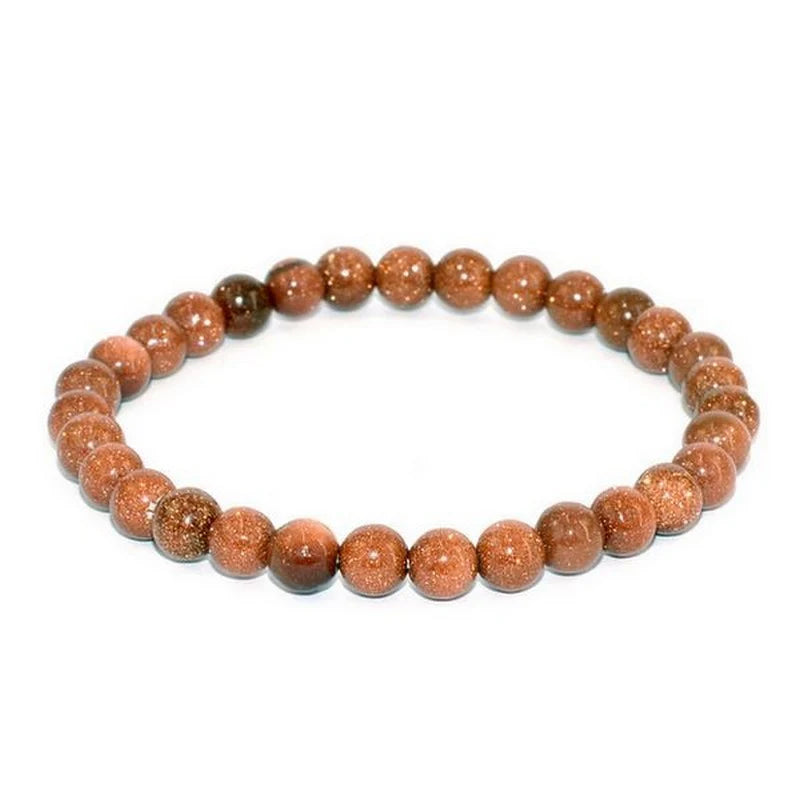 Bracelet Pierre Naturelle Sable d’Or 10 mm – Homme & Femme