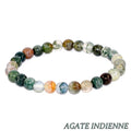 Bracelet Agate Indienne – Pierre Naturelle 6mm – Homme & Femme