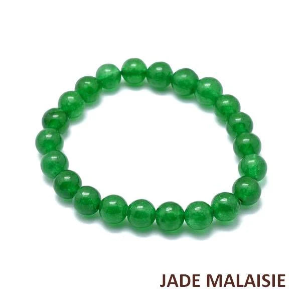 Bracelet Jade Malaisie Pierre Naturelle 8 mm – Élastique Unisexe