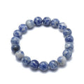 Bracelet Jaspe Taché Bleu Pierre Naturelle 10 mm – Élastique Unisexe