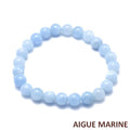 Bracelet Aigue-Marine Pierre Naturelle 6mm – Homme & Femme