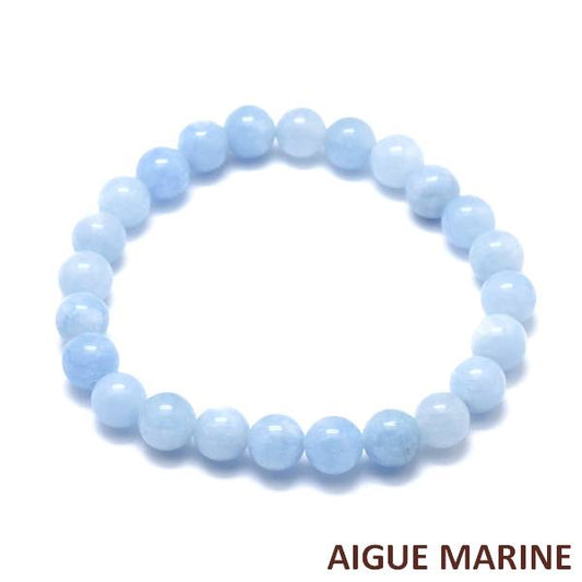 Bracelet Aigue-Marine Pierre Naturelle 6mm – Homme & Femme