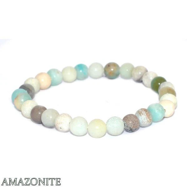 Bracelet Amazonite Pierre Naturelle 8 mm – Élastique Unisexe
