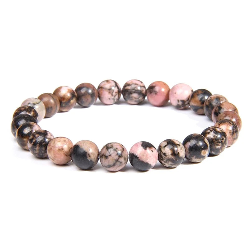 Bracelet Rhodonite – Pierre Naturelle 6mm – Homme & Femme