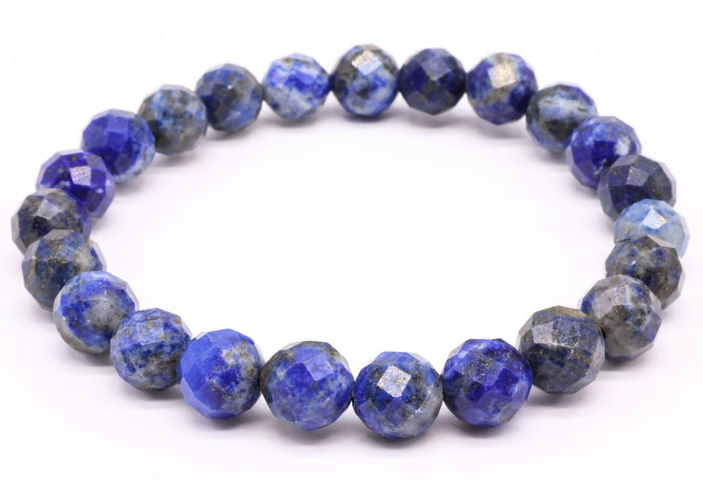Bracelet Lapis Lazuli – Perles Facettées 8mm