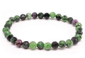 Bracelet Rubis Zoïsite – Perles Facettées 6mm