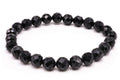 Bracelet Tourmaline Noire – Perles Facettées 8mm