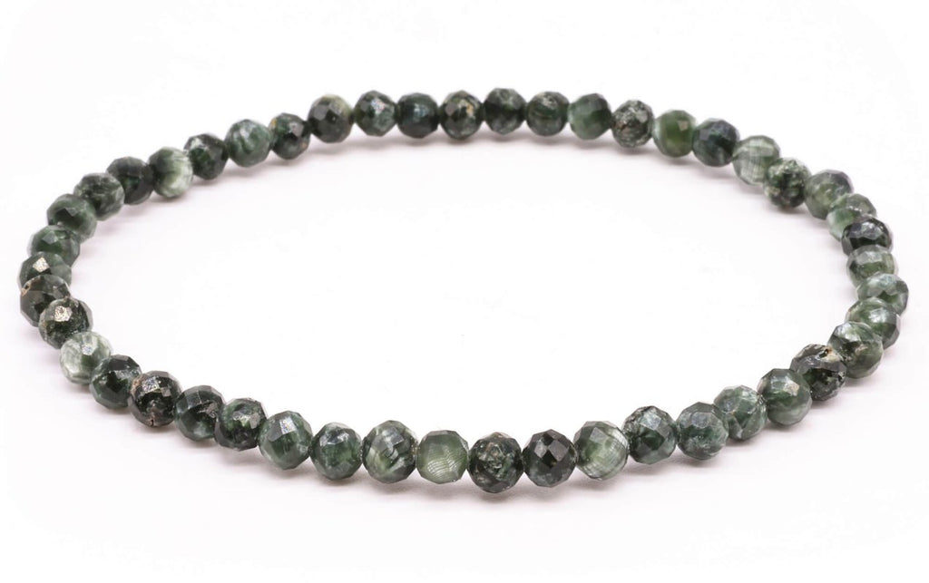 Bracelet Séraphinite – Perles Facettées 4mm