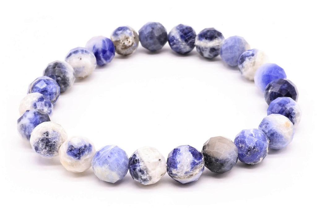Bracelet Sodalite – Perles Facettées 8mm