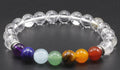 Bracelet Cristal de Roche & 7 Chakras – Perles 8mm