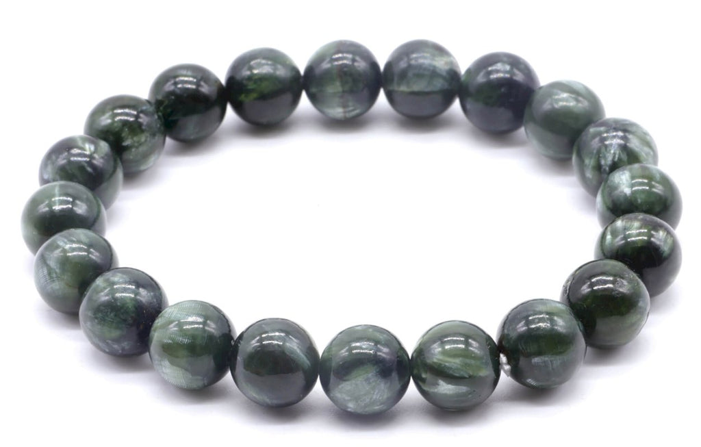 Bracelet Séraphinite – Perles 8mm
