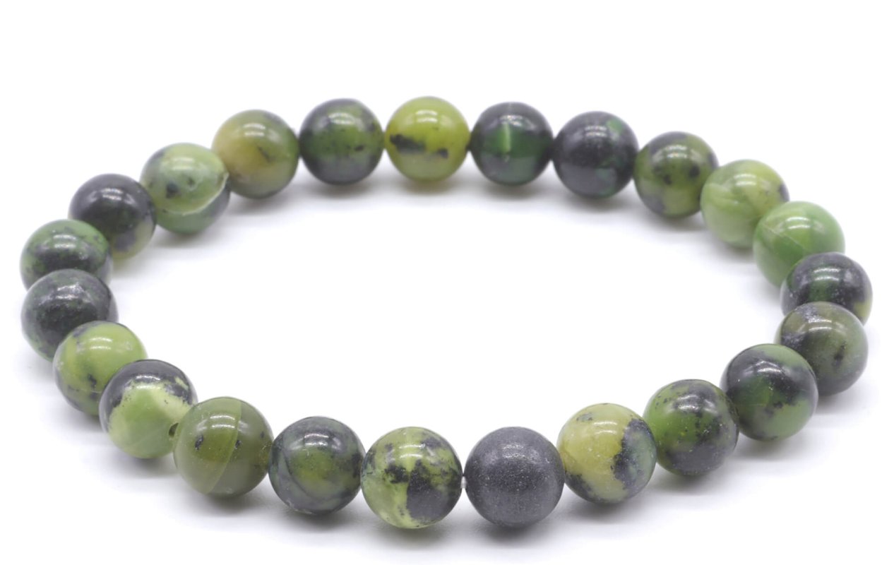 Bracelet Jade Néphrite – Perles Naturelles 8mm