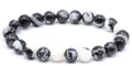Bracelet Jaspe Zèbre – Perles Naturelles 8mm