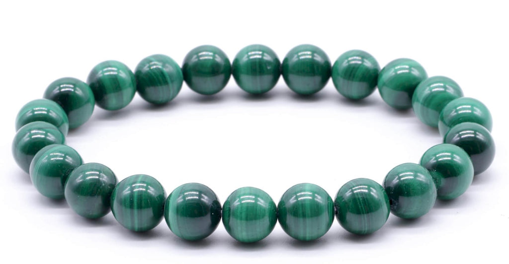 Bracelet 'Light' Malachite 'AA' – Perles 8mm