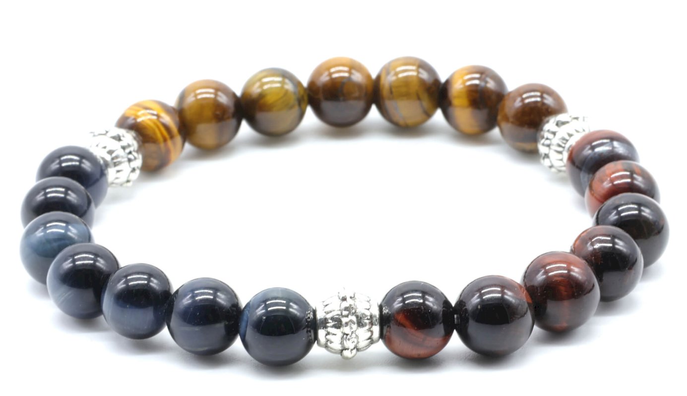 Bracelet Protection 7-mix 3 Oeils Naturel – Perles 8mm