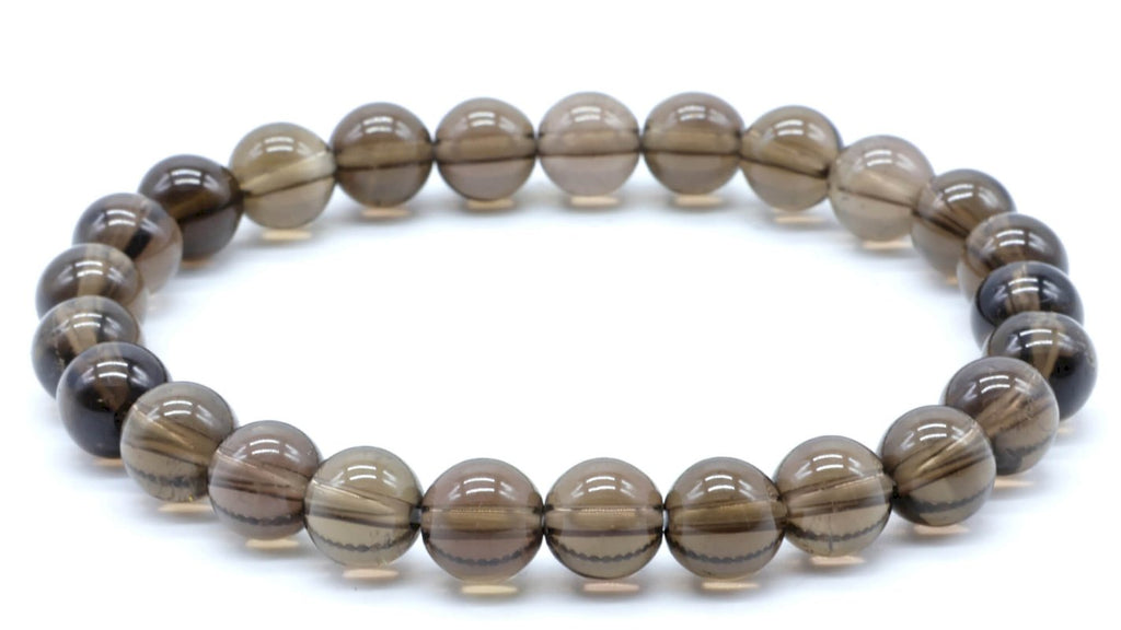 Bracelet Quartz Fumé – Perles 8mm