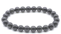Bracelet Obsidienne Noire Dorée – Perles 8mm