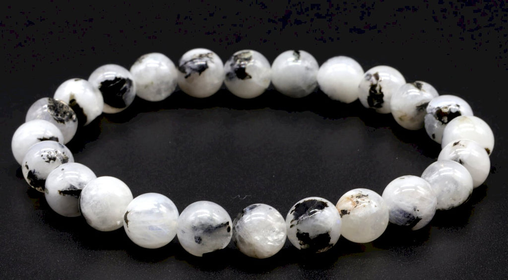 Bracelet Labradorite Blanche – Perles 8mm