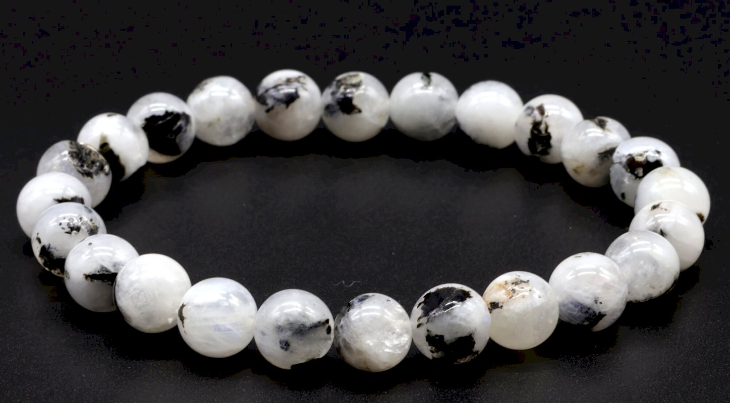 Bracelet Labradorite Blanche – Perles 8mm