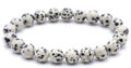 Bracelet Jaspe Dalmatien – Perles Naturelles 8mm
