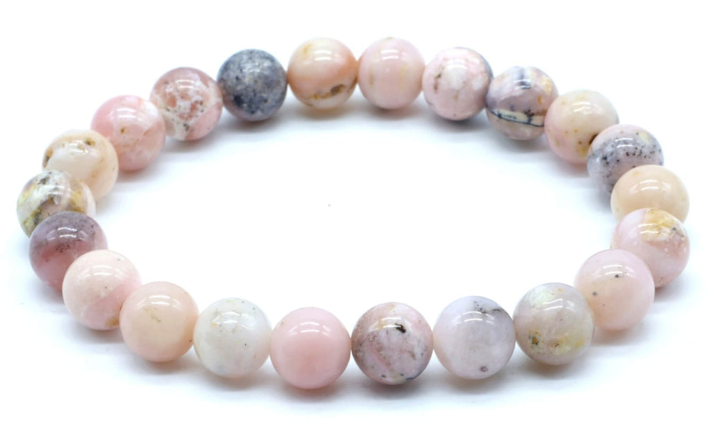 Bracelet Opale Rose – Perles 8mm