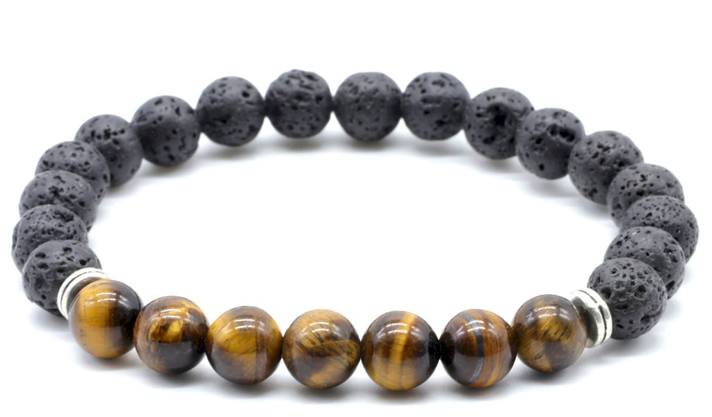 Bracelet Homme Tigre & Lave 7-Mix – Perles 8mm