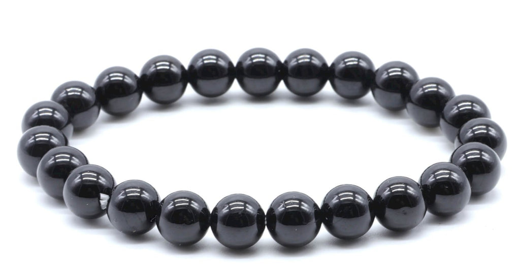 Bracelet Tourmaline Noire – Perles 8mm