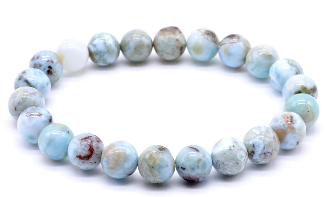 Bracelet Larimar – Perles 8mm