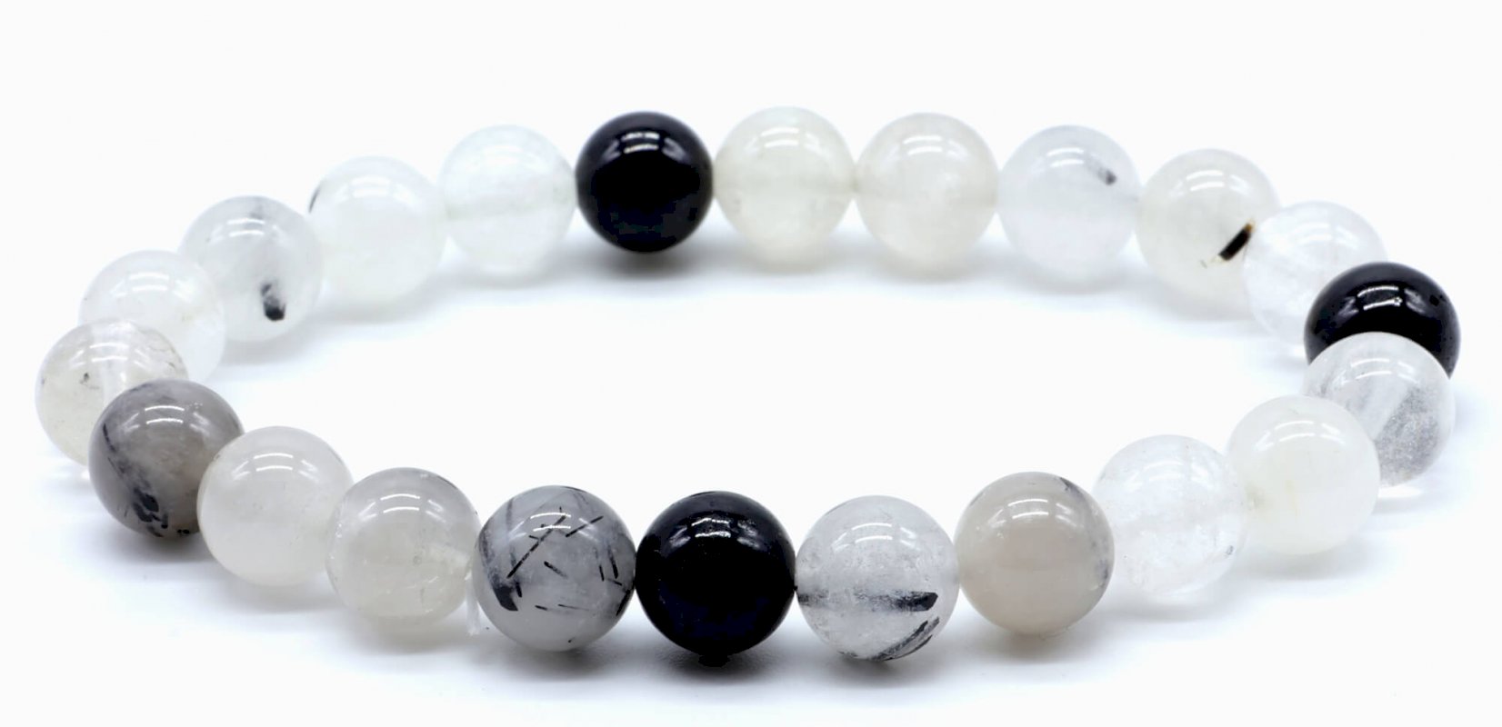 Bracelet Quartz Tourmaline – Perles 8mm