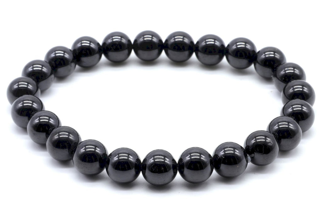Bracelet Spinelle Noire perles 8mm