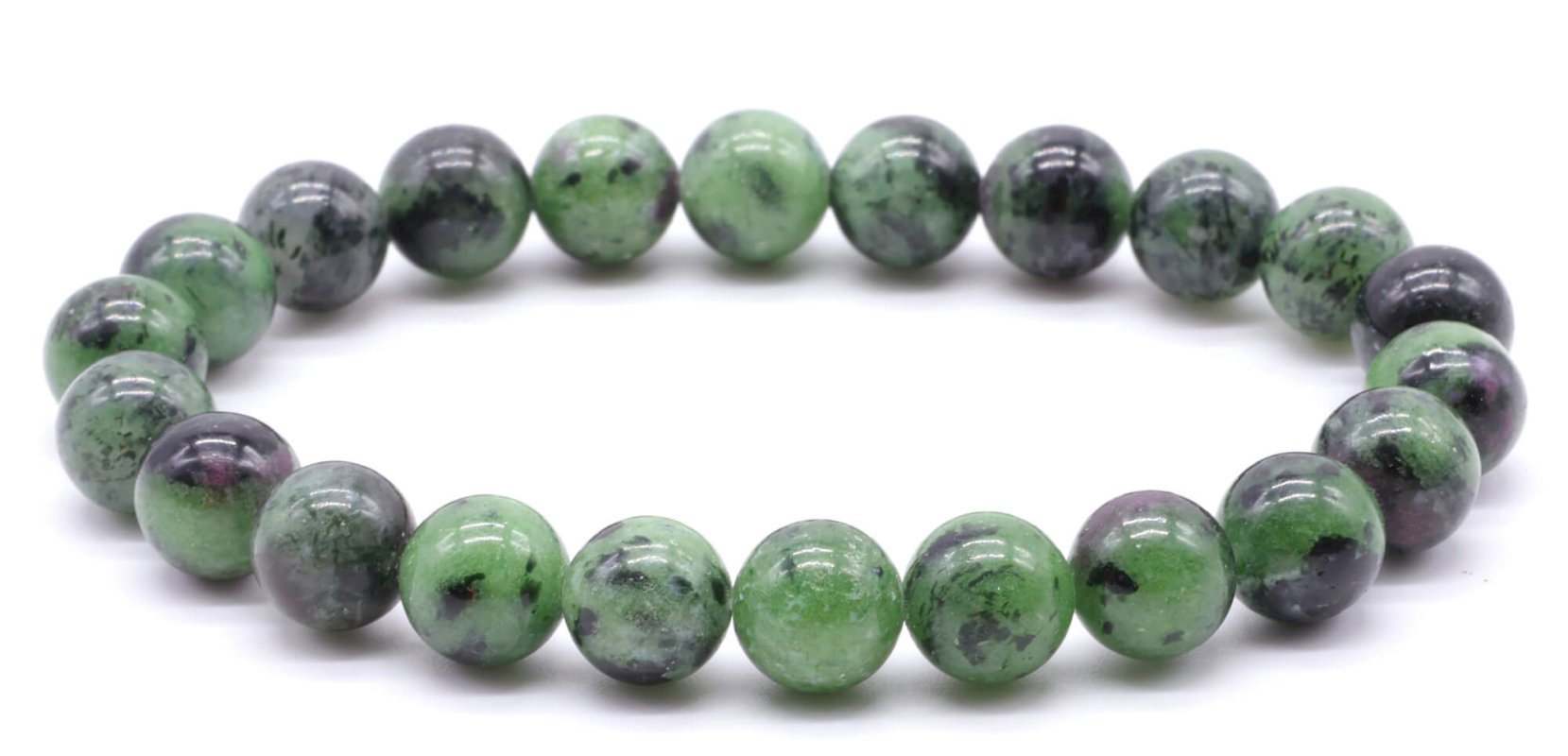 Bracelet Rubis Zoïsite – Perles 8mm