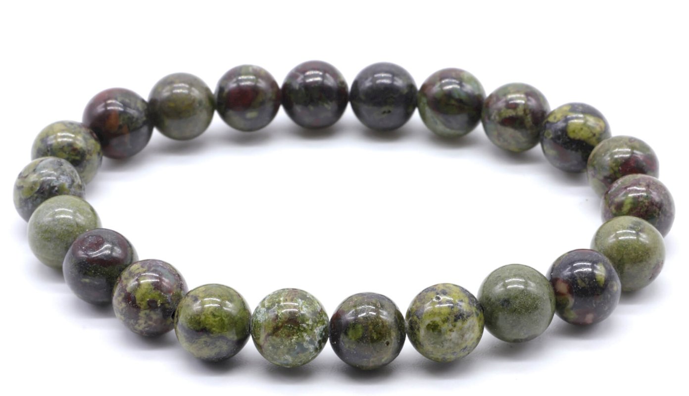 Bracelet Jaspe Sang de Dragon – Perles 8mm