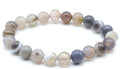 Bracelet Agate Botswana 'AA' perles 8mm