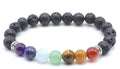 Bracelet Pierre de Lave & 7 Chakras – Perles 8mm