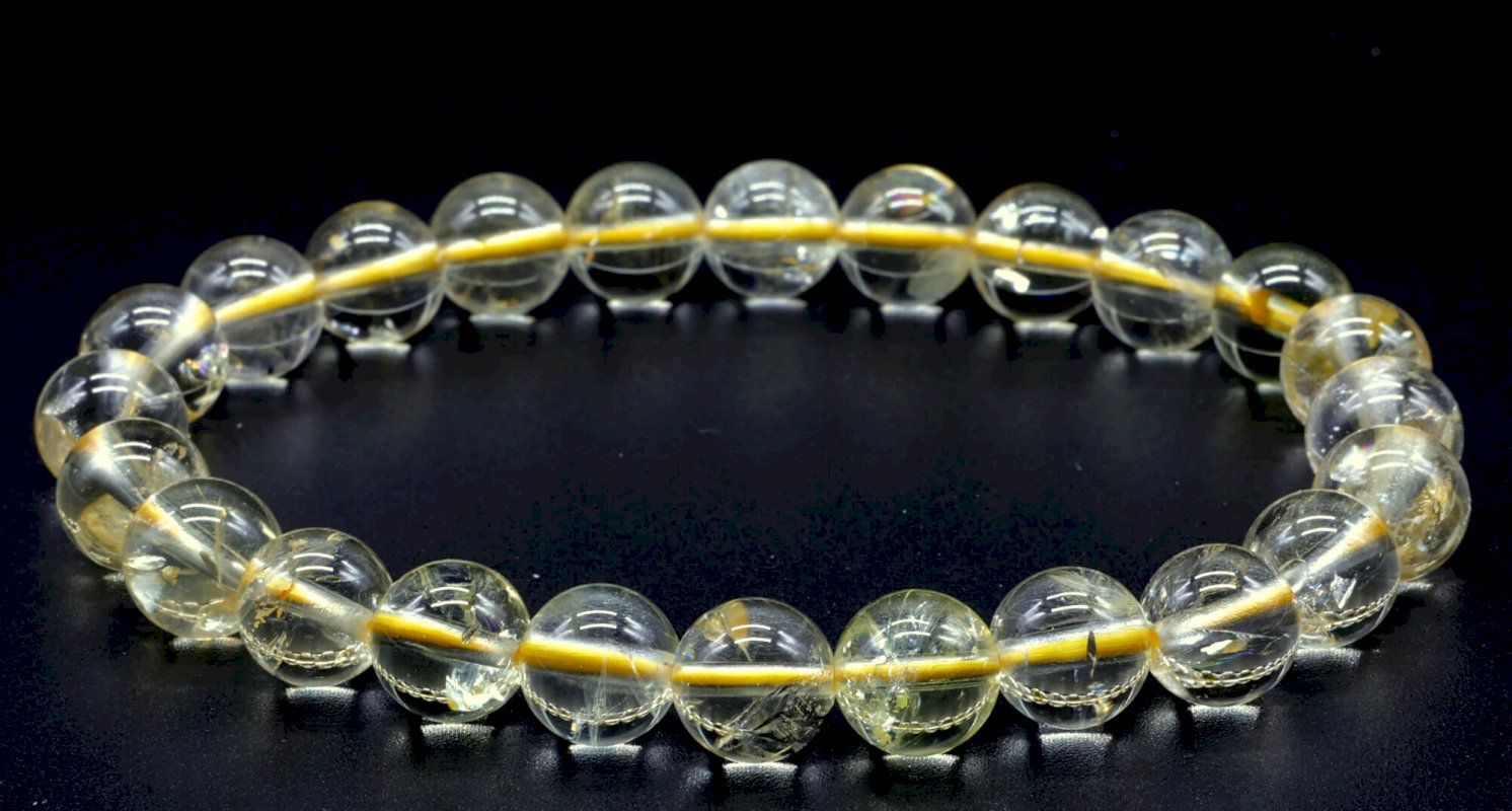 Bracelet Citrine Naturelle perles 8mm
