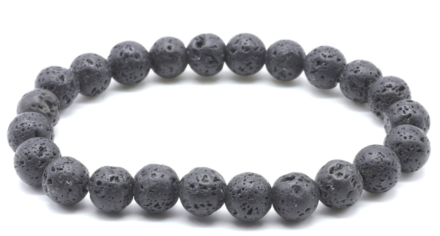 Bracelet Pierre de Lave – Perles 8mm