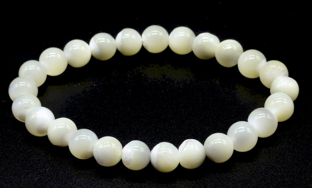 Bracelet Mother of Pearl – Nacre Naturelle Perles 8mm