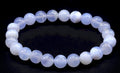 Bracelet Calcédoine Bleue 'AA' – Perles 8mm