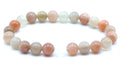 Bracelet Pierre de Lune Multicolore – Perles 8mm