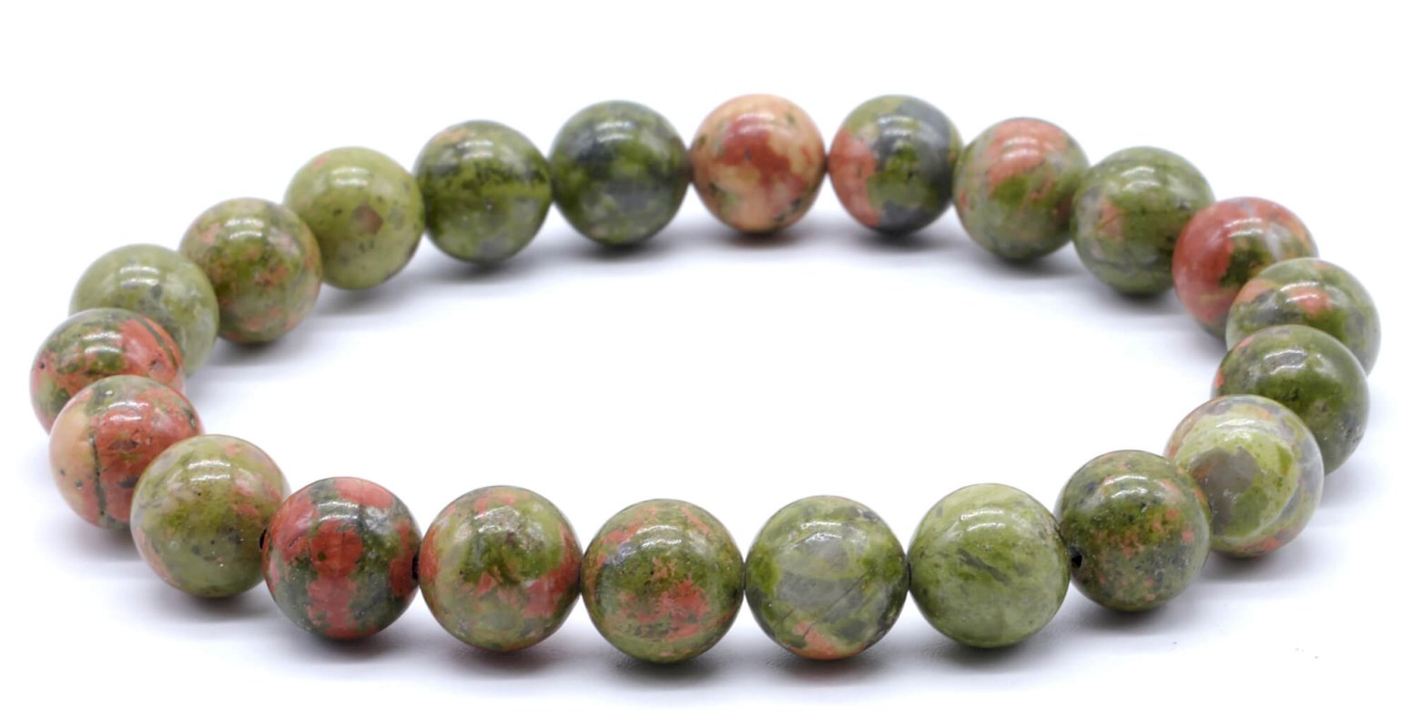Bracelet Unakite – Perles 8mm