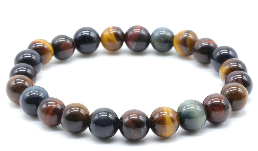Bracelet Protection Tigre, Taureau & Faucon – Perles 8mm
