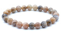 Bracelet Pierre de Soleil Noire 'AA' – Perles 8mm