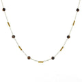 Collier Femme Acier Pierre Naturelle Œil de Tigre & Breloques