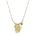Collier Femme Acier Étoile & Breloques Pierre Naturelle Howlite