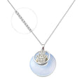 Collier Femme Main de Fatma Opaline - Chaîne Acier Inoxydable